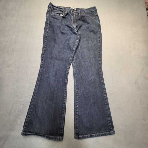 Levi's 515 Jeans Women's 8 Blue Bootcut Stretch Distressed Denim - Picture 1 of 10